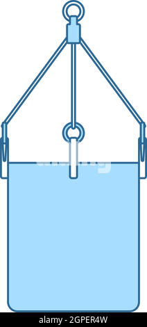 Alpinist Bucket Icon Stock Vector