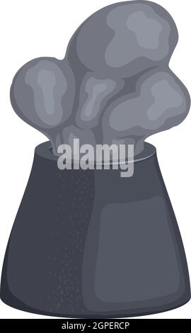 Chimney icon, cartoon style Stock Vector