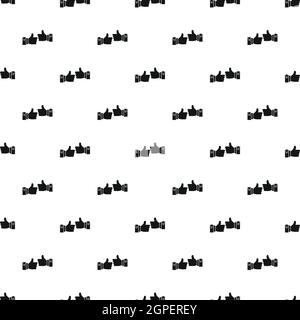 Hands showing Ok sign pattern, simple style Stock Vector