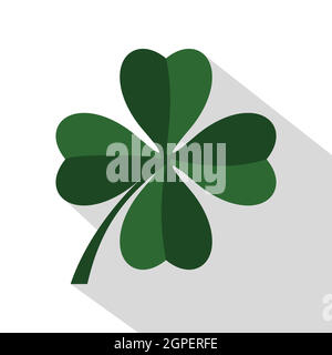 Green clover leaf flat style design vector illustration set Stock ...