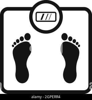 Floor scales icon, simple style Stock Vector