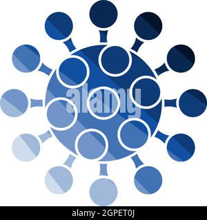 Coronavirus Molecule Icon Stock Vector
