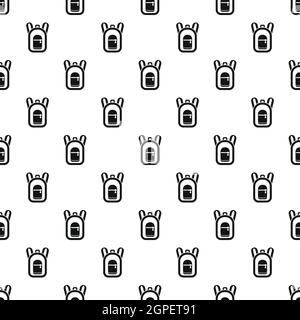Backpack pattern, simple style Stock Vector