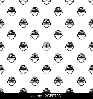 Helmet with goggles pattern, simple style Stock Vector