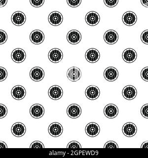 Medieval old wooden shield pattern, simple style Stock Vector