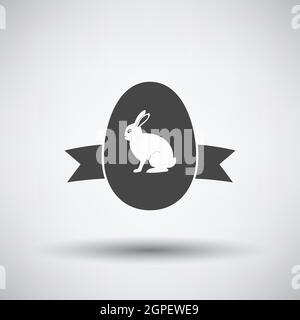 Easter Egg With Ribbon Icon Stock Vector