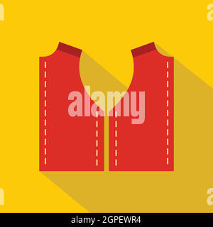 Pattern for sewing icon, flat style Stock Vector