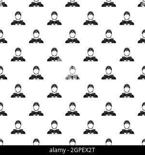Fighter pilot pattern, simple style Stock Vector