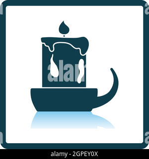 Candle In Candlestick Icon Stock Vector