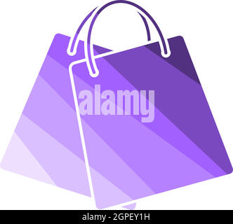 Two Shopping Bags Icon Stock Vector