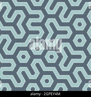 Computer-generated Hexagon Tile Connection art background design illustration Stock Vector