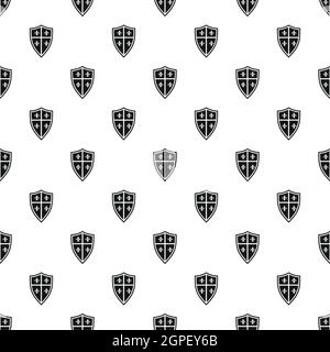 Medieval shield pattern, simple style Stock Vector