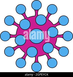 Coronavirus Molecule Icon Stock Vector