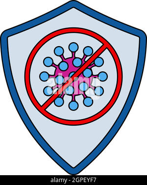 Shield From Coronavirus Icon Stock Vector