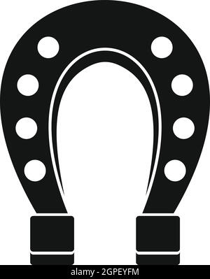 Horse shoe icon, simple style Stock Vector