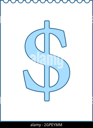 Dollar Calendar Icon Stock Vector