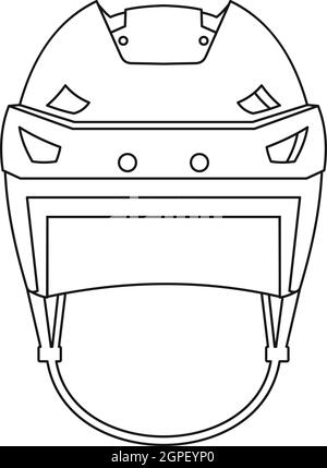 Hockey helmet icon, outline style Stock Vector Image & Art - Alamy