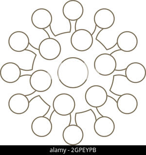 Coronavirus Molecule Icon Stock Vector