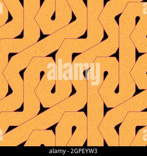 Computer-generated Hexagon Tile Connection art background design illustration Stock Vector