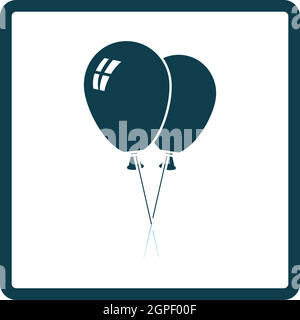 Two Balloons Icon Stock Vector