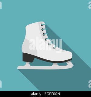 Skates icon, flat style Stock Vector