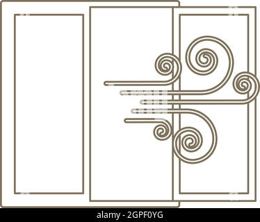 Room Ventilation Icon Stock Vector