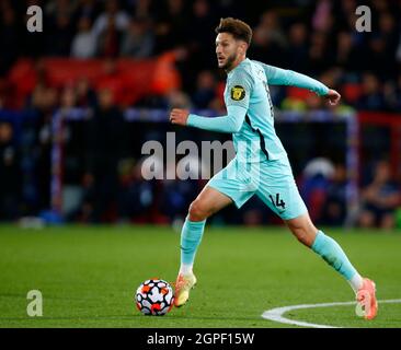 LONDON, United Kingdom, SEPTEMBER 27: Brighton & Hove Albion's Adam Lallana during Premier League between Crystal Palace and Brighton and Hove Albion Stock Photo