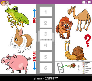 Big and Small Worksheet: Animals