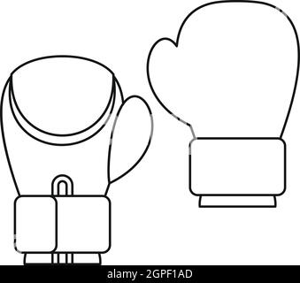 Gloves for boxing icon, outline style Stock Vector