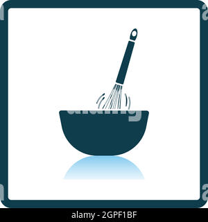 Corolla Mixing In Bowl Icon Stock Vector