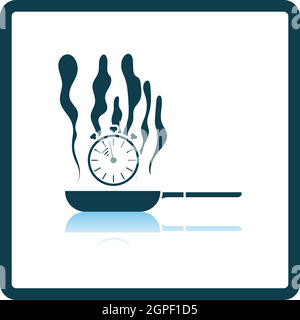 Pan With Stopwatch Icon Stock Vector