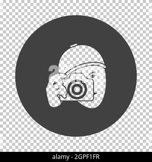 Detective With Camera Icon Stock Vector