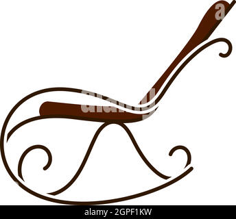 Rocking Chair Icon Stock Vector