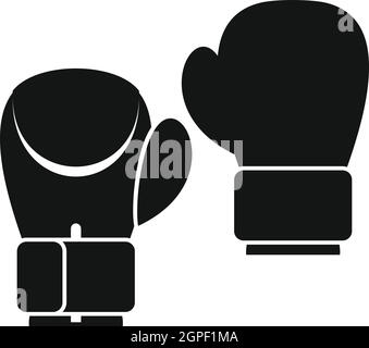 Boxing gloves icon, simple style Stock Vector