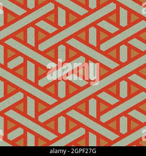Computer-generated Hexagon Tile Connection art background design illustration Stock Vector