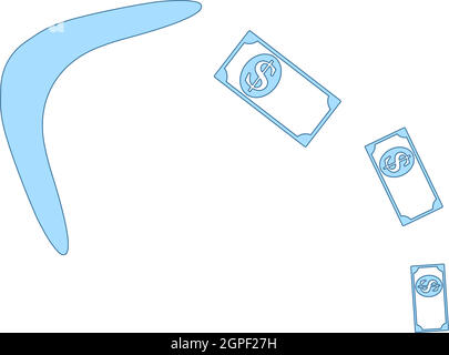 Cashback Boomerang Icon Stock Vector