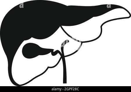 Liver icon, simple style Stock Vector