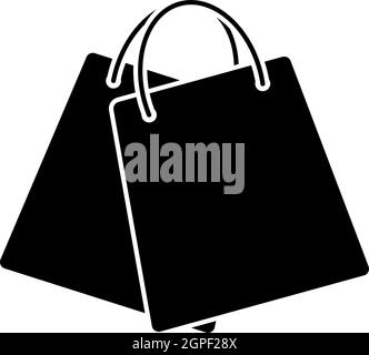 black shopping bolsa icon