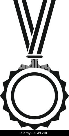 Medal icon, simple style Stock Vector