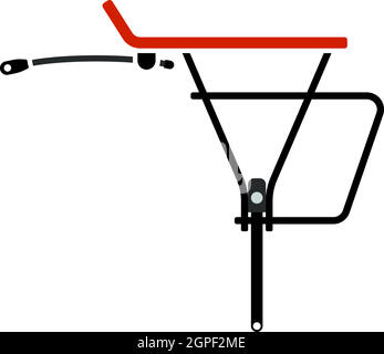 Bike Luggage Carrier Icon Stock Vector