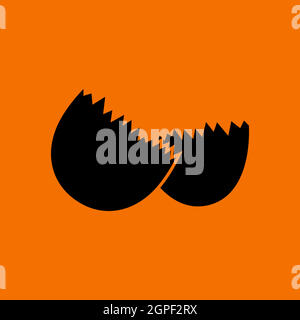 Empty Egg Shell Icon Stock Vector
