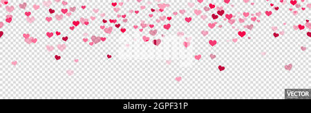 seamless confetti hearts background Stock Vector