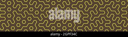 Computer-generated Hexagon Tile Connection art background design illustration Stock Vector