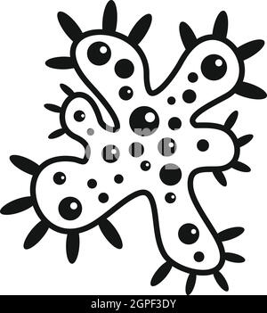 Bacteria icon, simple style Stock Vector