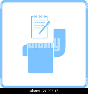 Waiter Take Oder Icon Stock Vector