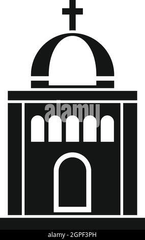 Church icon, simple style Stock Vector