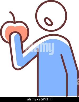 Eat snack RGB color icon Stock Vector