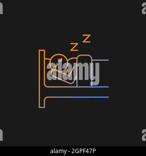 Sleep gradient vector icon for dark theme Stock Vector