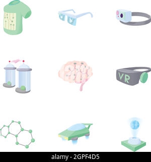 Electronic devices of future icons set Stock Vector