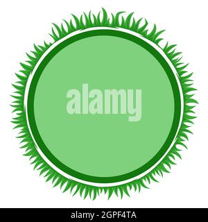 Frame with green grass Stock Vector